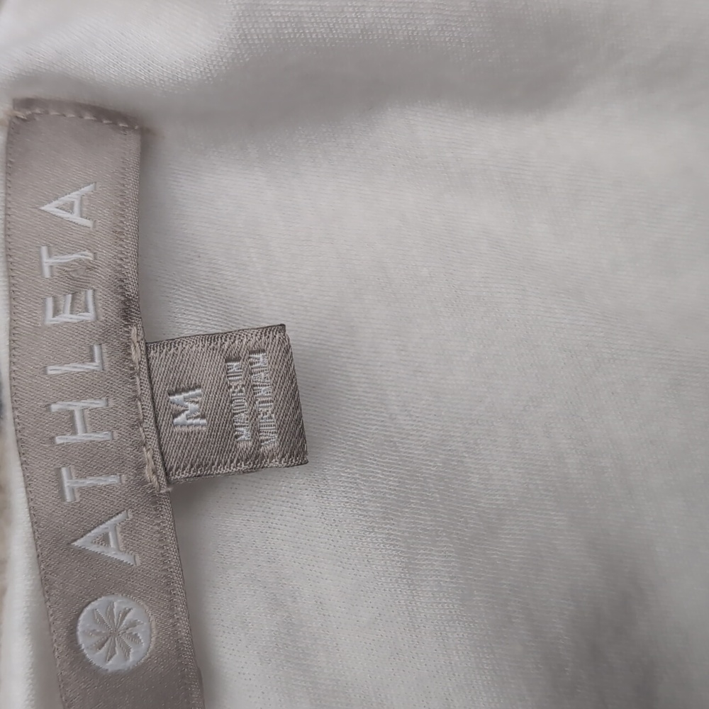 NWT Athleta Wilder Long Sleeve White Dress, Sz.M - Picture 7 of 7